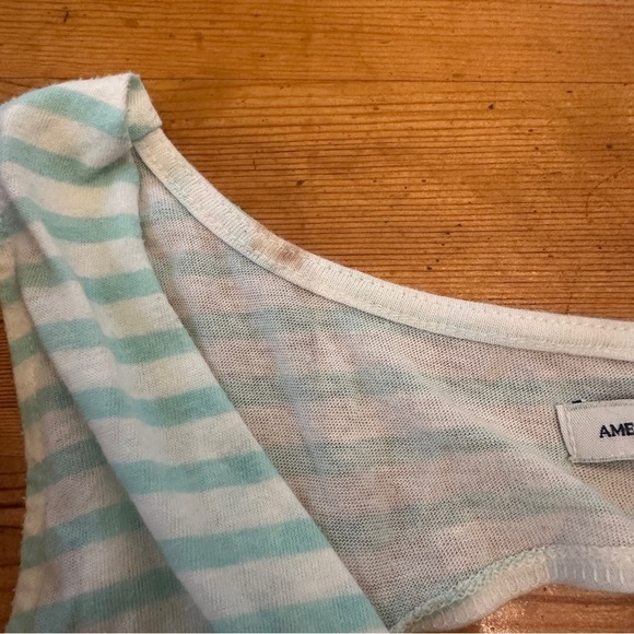 American Eagle Cross Over high- Low Striped Sleeveless Top - Picture 6 of 9